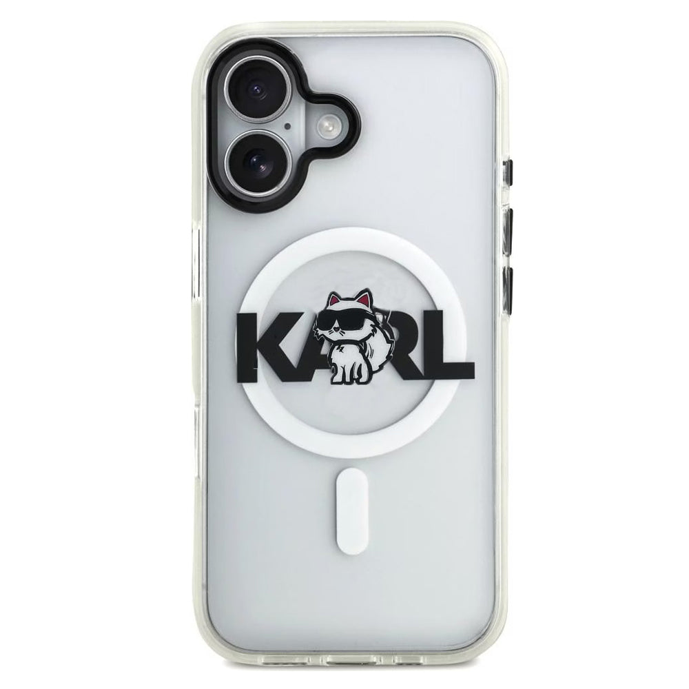 Karl Lagerfeld - IML Choupette Sketch Logo MagSafe (KLHMP17SHGCHGKBT) - iPhone 17 - Clear