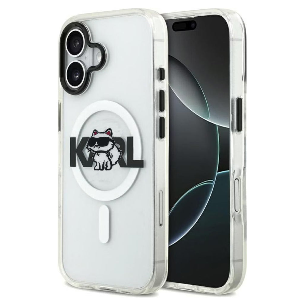 Karl Lagerfeld - IML Choupette Sketch Logo MagSafe (KLHMP17SHGCHGKBT) - iPhone 17 - Clear