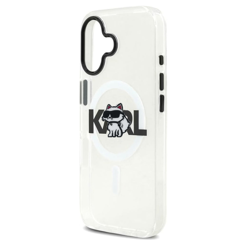 Karl Lagerfeld - IML Choupette Sketch Logo MagSafe (KLHMP17SHGCHGKBT) - iPhone 17 - Clear