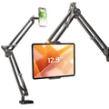 Lisen - Desk Holder (YL0223060007) - Table Edge Mounting, 360° Rotate, Foldable, Adjustable, for Phone, Tablet 12.9" - B