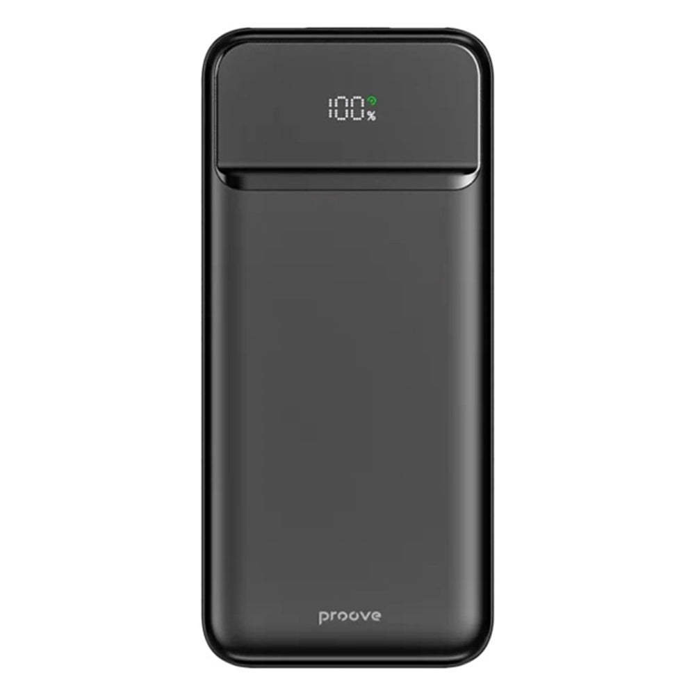 Proove - Power Bank Illuminator 2 (PBIP10212201) - Type-C, 2x USB, with LED Display, Fast Charge, 22.5W, 10000mAh - Blac