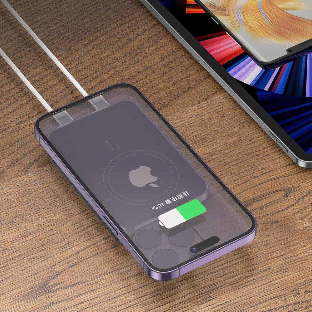 Proove - Power Bank Hoodman (PBH120010003) - Type-C, Lightning, Magnetic, with LED Display, Qi, 20W, 10000mAh - Grey