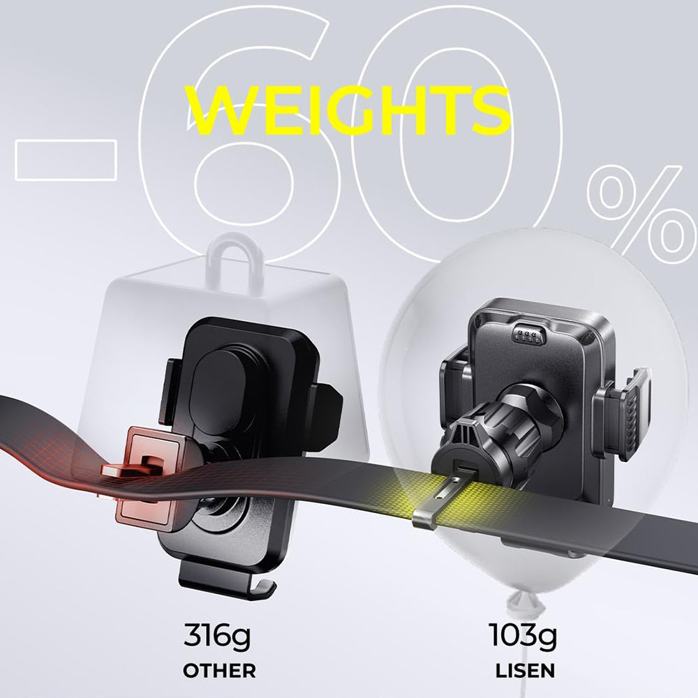 Suport Masina cu Alimentare Wireless, 15W - Lisen W605 (YL0225030014) - Black