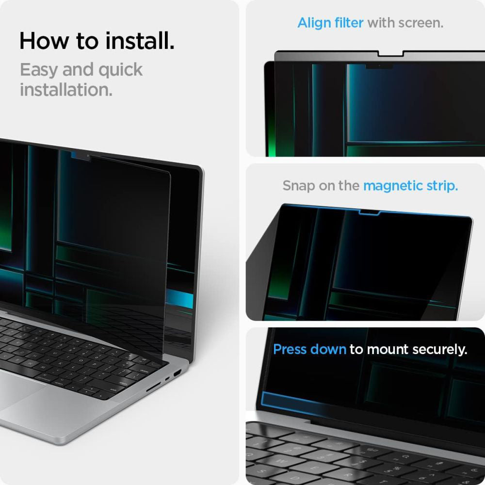 Spigen Husa de protectie MacBook Spigen Safe View Magnetic (AFL06158) compatibil cu MacBook Pro 14" (2021 / 2022 / 2023 