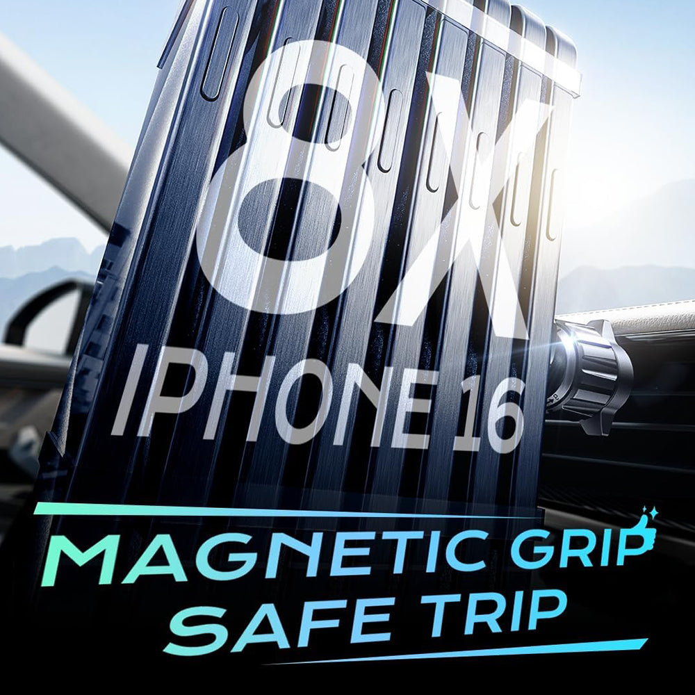 Lisen - Car Holder with Wireless Charging (YL0223070009) - MagSafe, Air Vent, Square Shape, One-Click Release, 15W - Bla