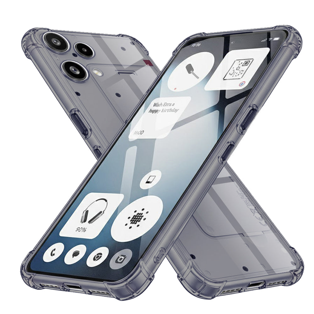 Techsuit - Shockproof Clear Silicone - Nothing Phone (3a) Lite - Smoke Black