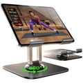 Suport Birou Tableta Lisen Q18 (YL0423120002), Otel Inoxidabil, 360° Rotire, Negru