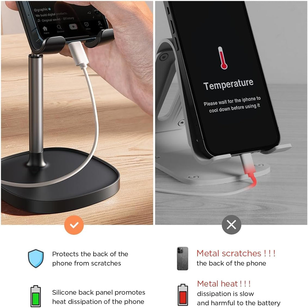 Lisen - Desk Holder Mechanical Series (YL0421030004) - for Phones, Adjustable Height, Stable - Black