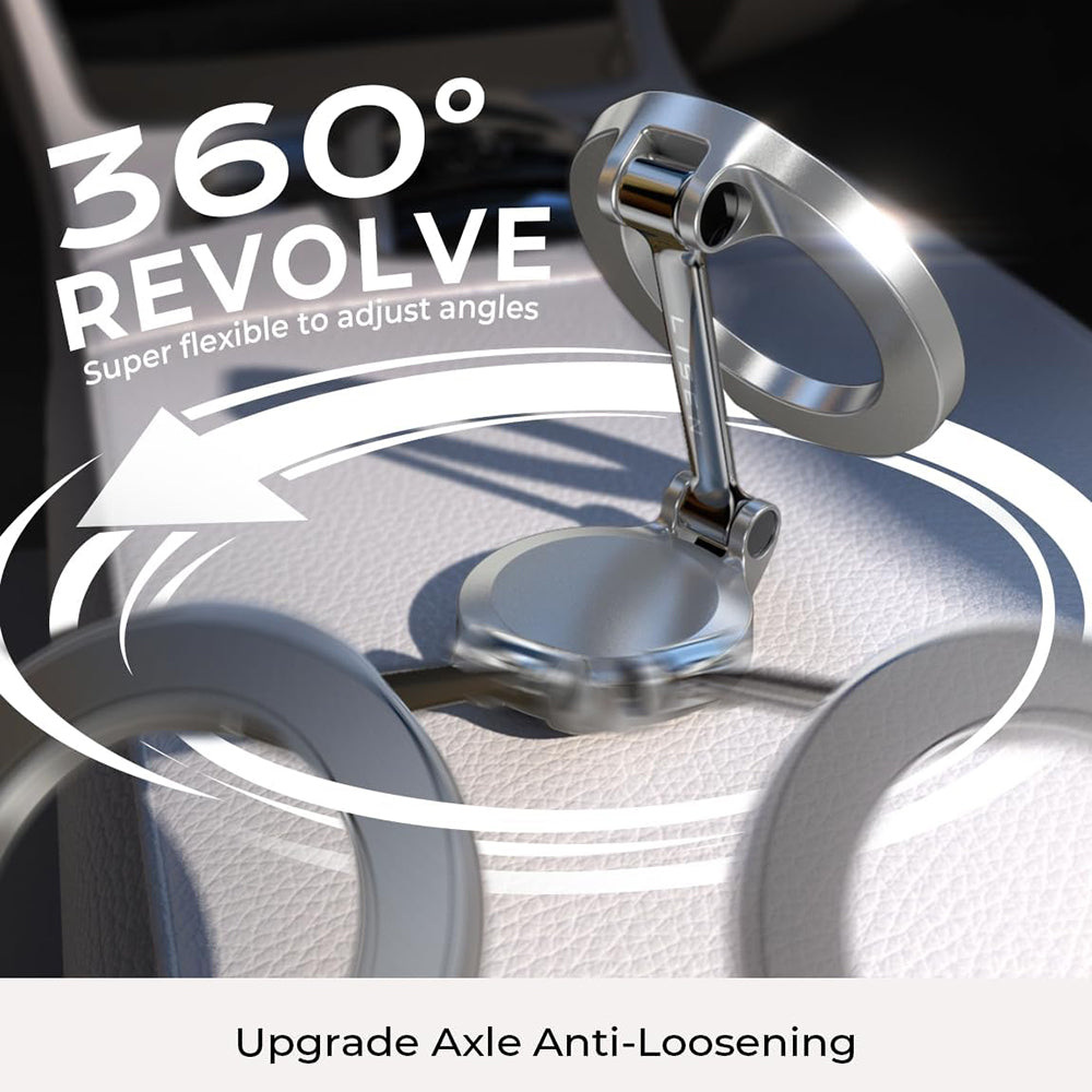 Lisen - Car Holder (YL0224010003) - MagSafe, for Dashboard, Universal, 360° Rotation, Foldable, N52 Magnets - Black
