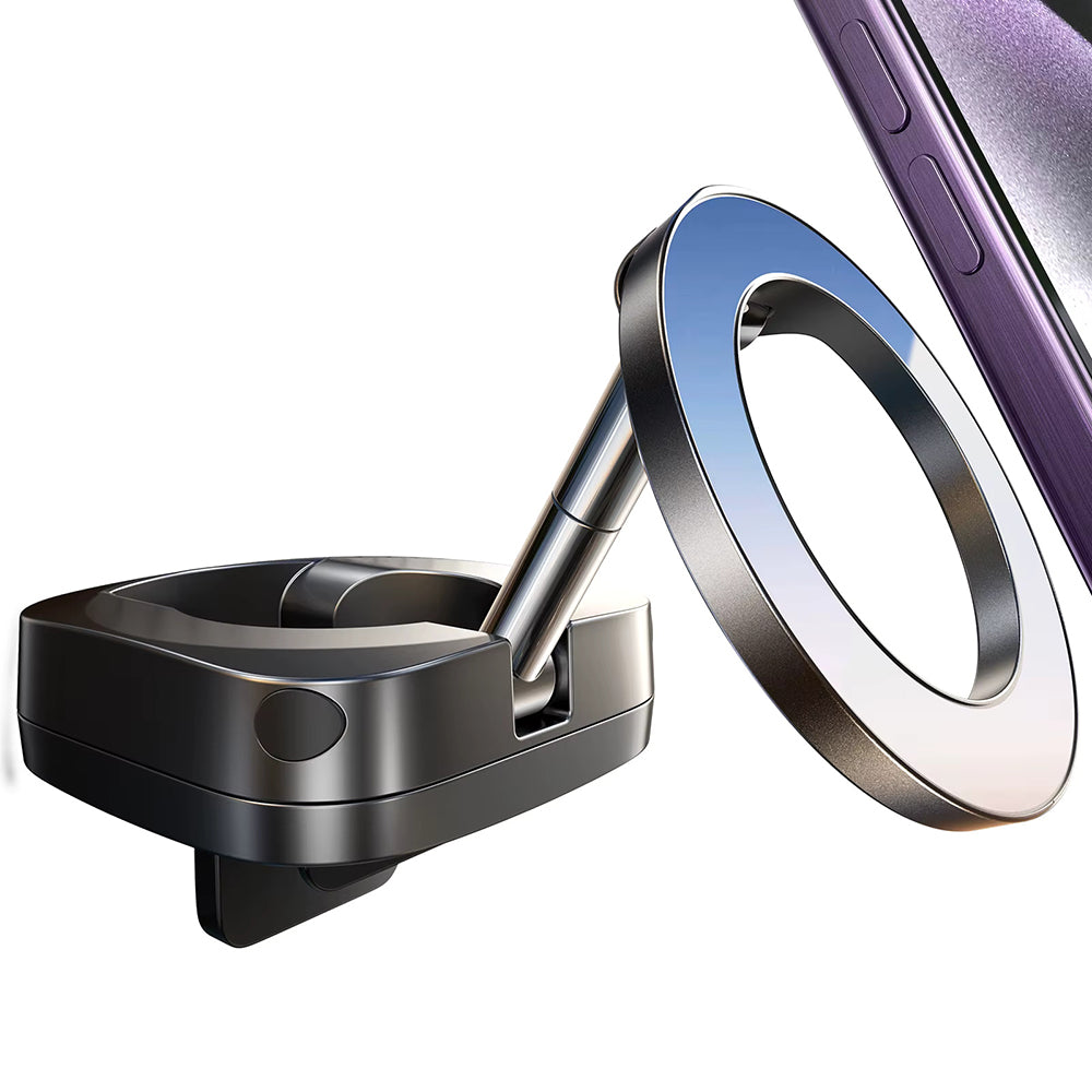 Lisen - Car Holder (YL0224110001) - Magnetic for Dashboard, Desk, 360° Rotation, Foldable, Table Clip, Secure Fit - Blac