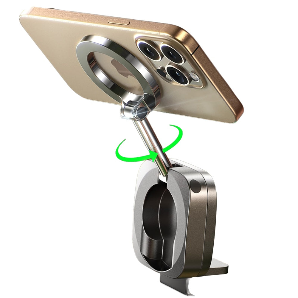 Lisen - Car Holder (YL0224110001) - Magnetic for Dashboard, Desk, 360° Rotation, Foldable, Table Clip, Secure Fit - Blac
