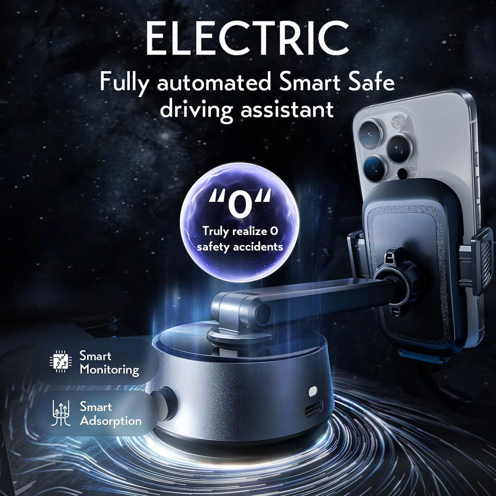 Lisen - Car Holder A680 (YL0225010007) - for Dashboard, Desk, Electric Suction Cup, 360° Rotation, Clamp Arm, 130mAh - B