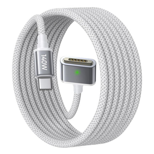 Lisen - Data Cable (YL0123070001) - Type-C to MagSafe 3, for MacBook, 140W, Super Fast Charging, Braided, 2m - Silver