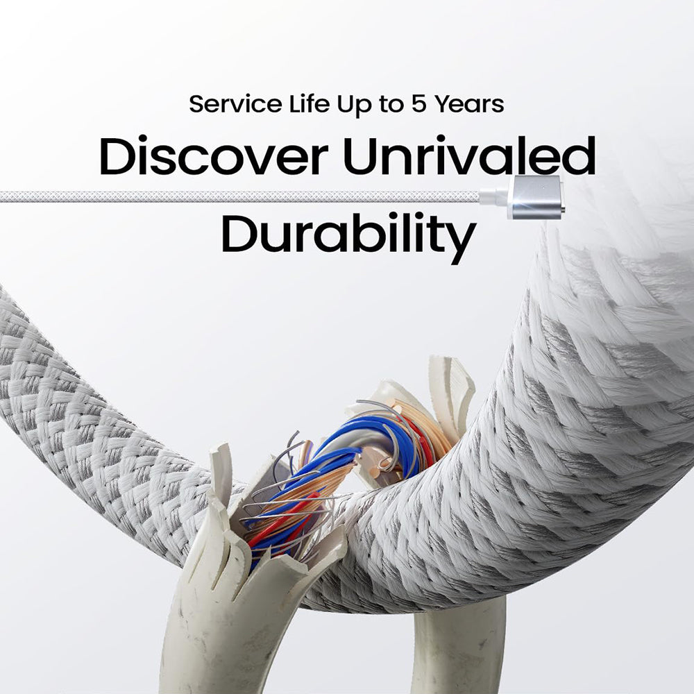Lisen - Data Cable (YL0123070001) - Type-C to MagSafe 3, for MacBook, 140W, Super Fast Charging, Braided, 2m - Silver