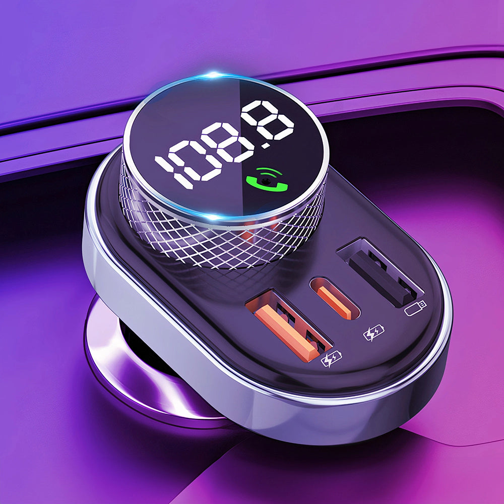 Proove - Car Charger with FM Modulator (FMSL30110001) - USB, Type-C, U-Disk, TF, Bluetooth 5.4, Fast Charge, 30W - Black