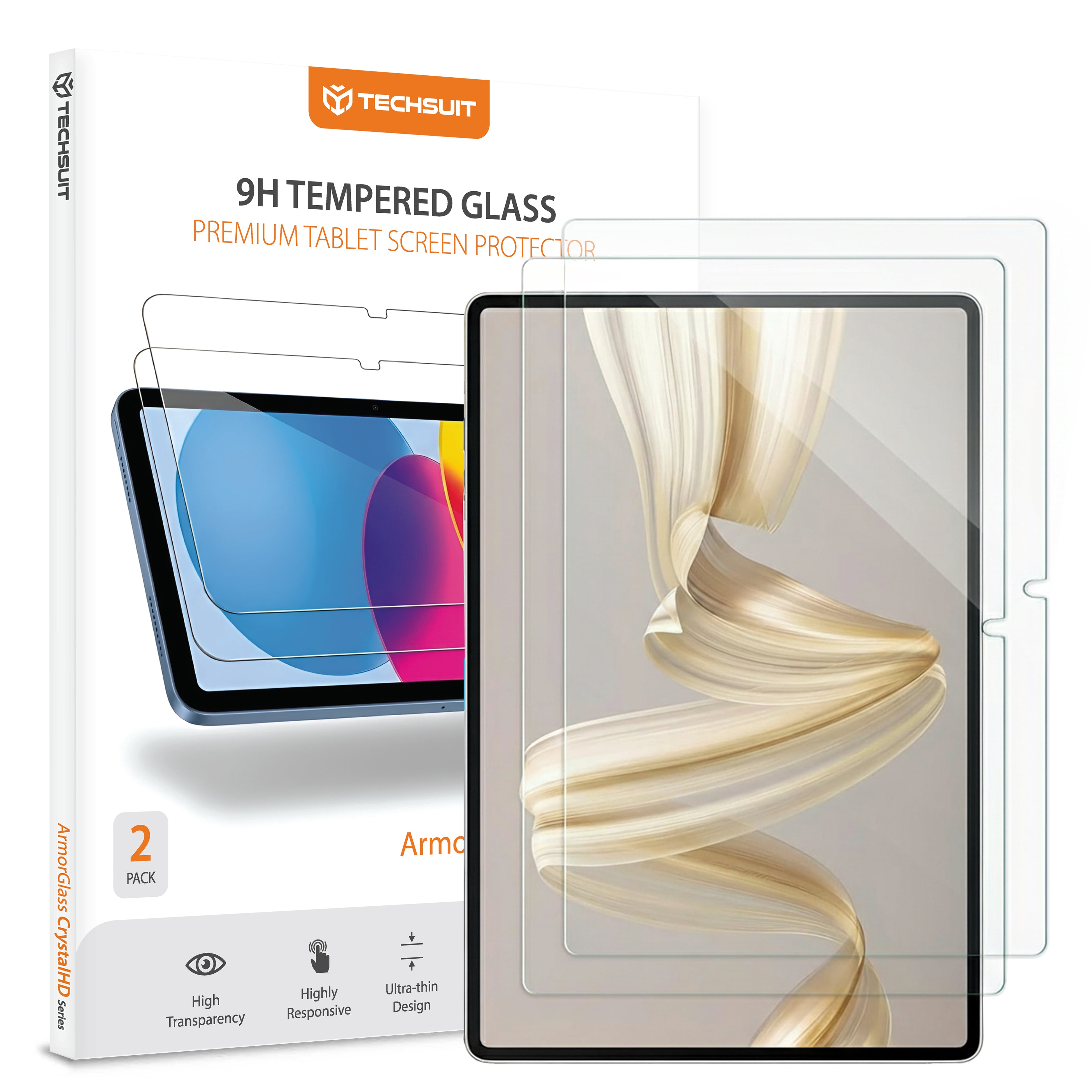 Techsuit - ArmorGlass CrystalHD (2 pack) - Huawei MatePad Pro 12.2 (2024) / MatePad Pro 12.2 (2025) - Clear