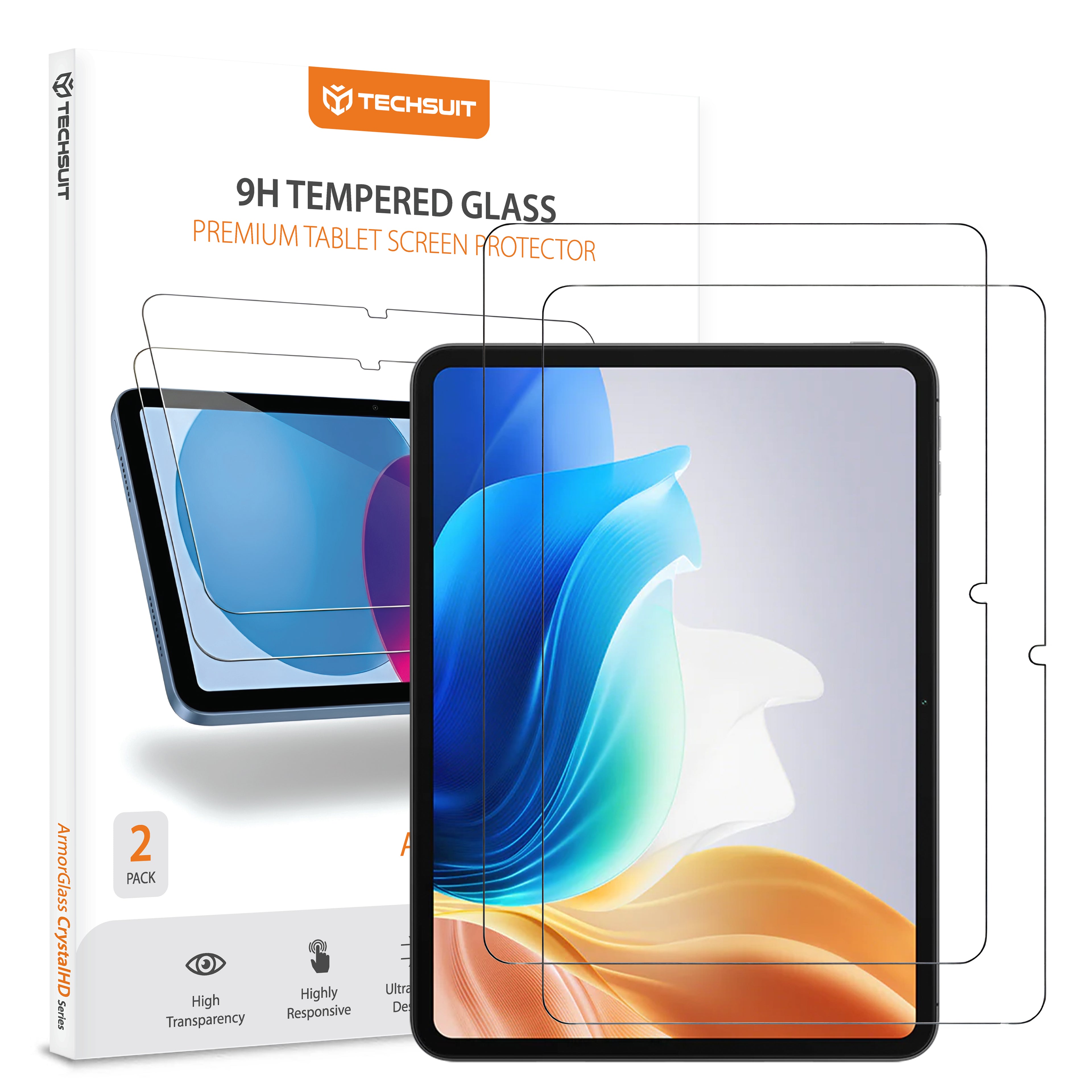 Techsuit - ArmorGlass CrystalHD (2 pack) - OnePlus Pad Go / Oppo Pad Air2 / Oppo Pad Neo - Clear