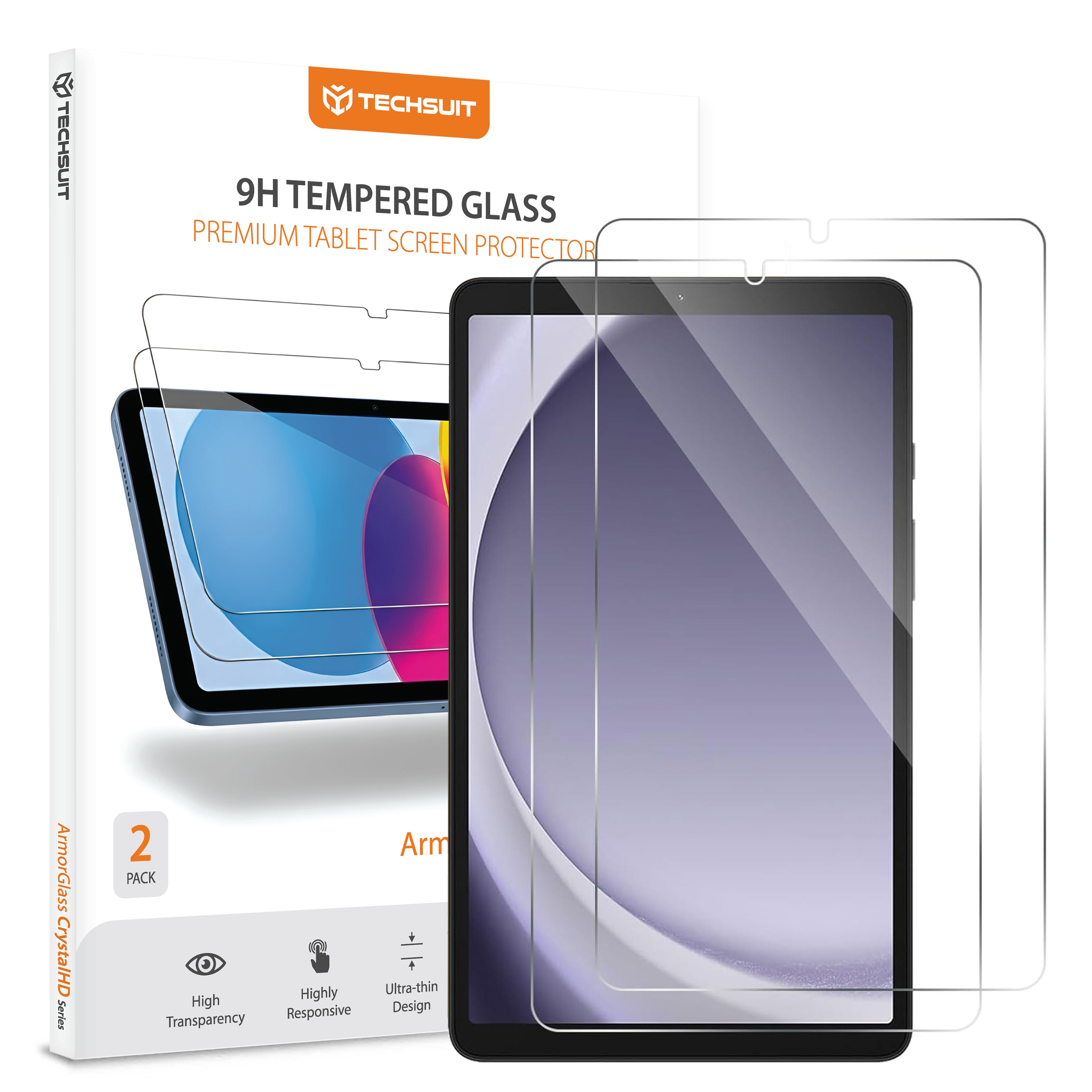 Techsuit - ArmorGlass CrystalHD (2 pack) - Samsung Galaxy Tab A9 / A11 - Clear
