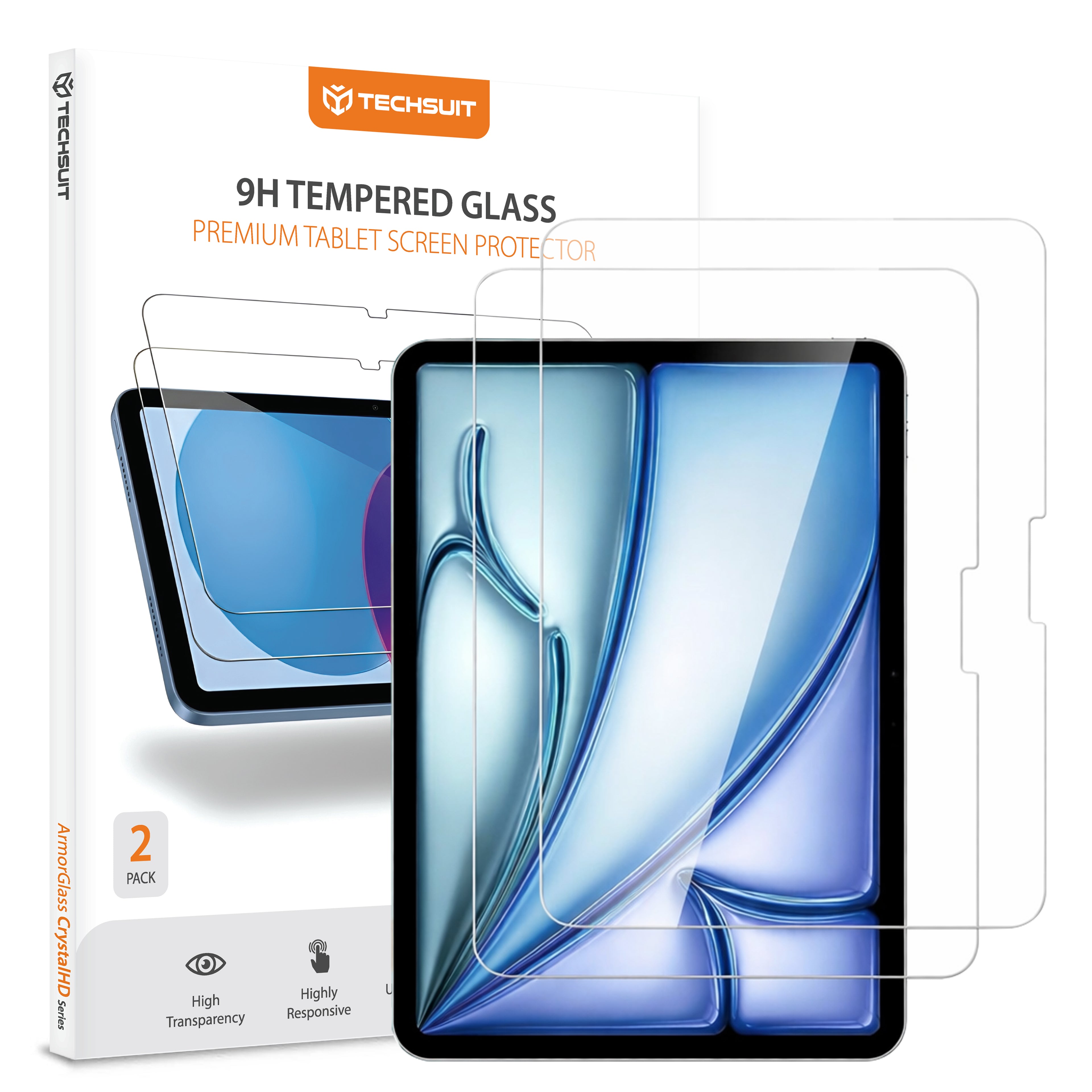 Techsuit - ArmorGlass CrystalHD (2 pack) - iPad Air 11 (2024) / Air 11 (2025) / Air 11 (2026) - Clear