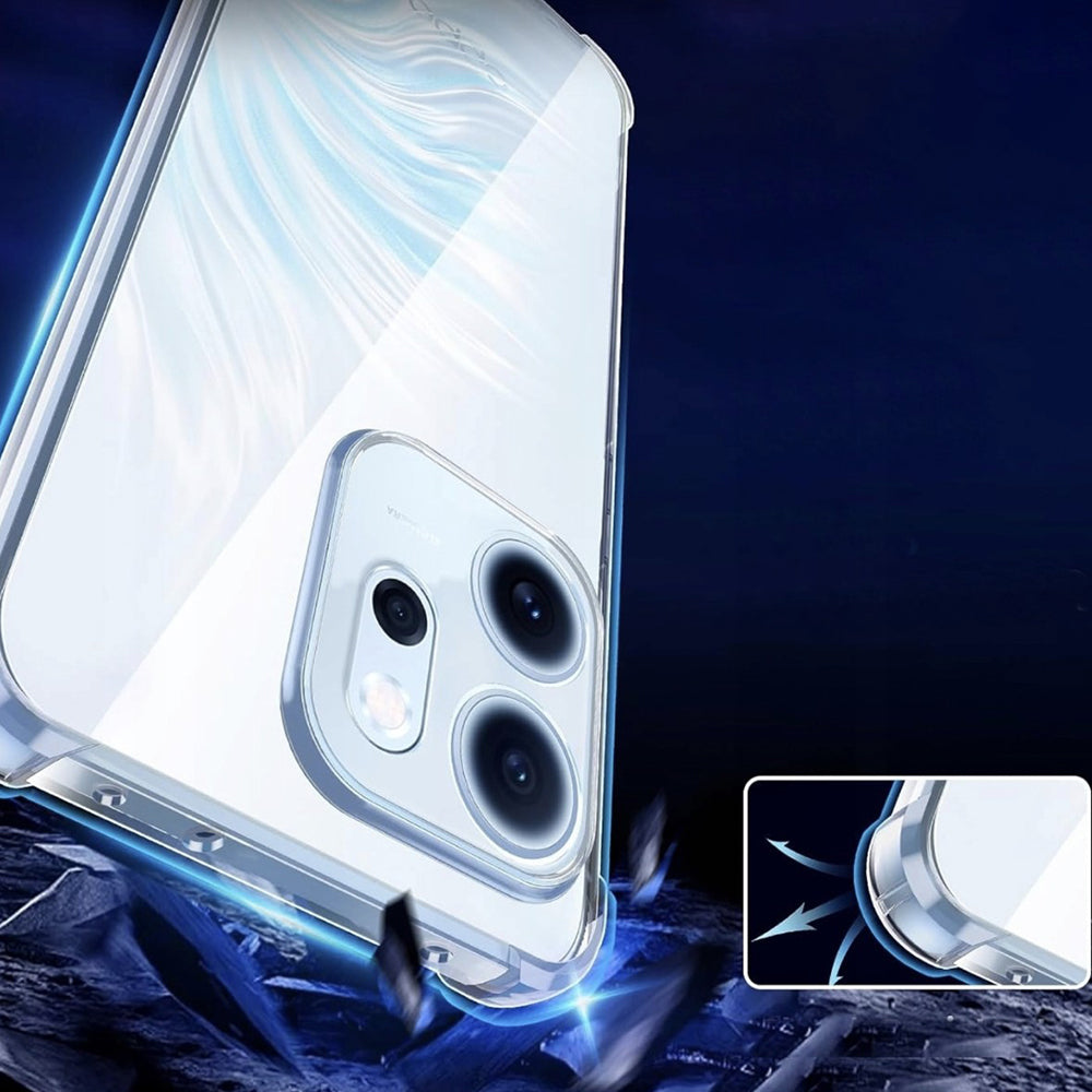 Techsuit - Shockproof Clear Silicone - Oppo Reno15 F / Reno15 FS 5G - Clear
