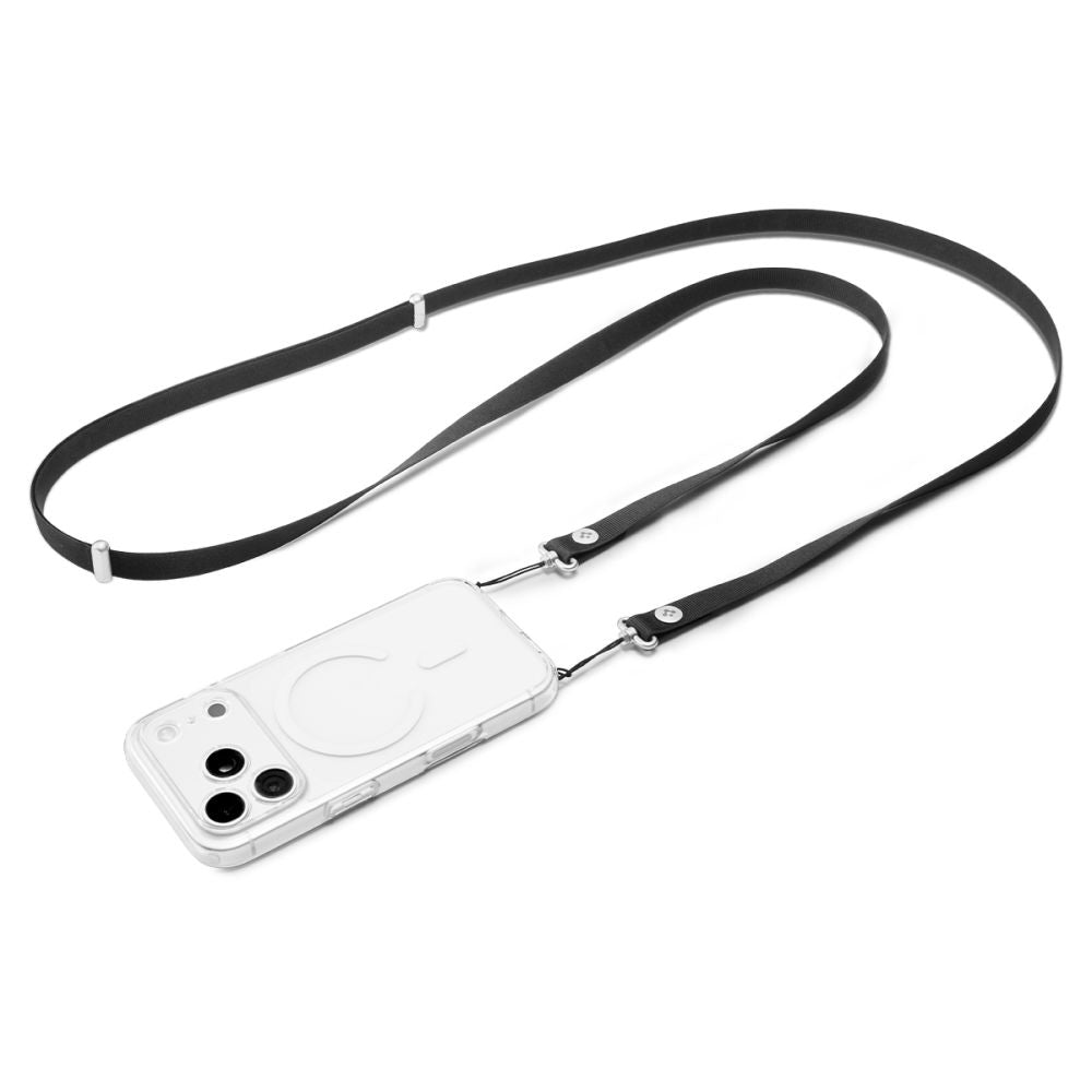 Spigen - Lanyard Strap DA30L (AFA10614) - Neck/Crossbody Wear, for Phone Cases, Magnetic Length Adjustmen - Black