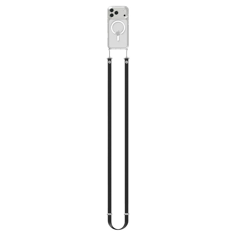 Spigen - Lanyard Strap DA30L (AFA10614) - Neck/Crossbody Wear, for Phone Cases, Magnetic Length Adjustmen - Black