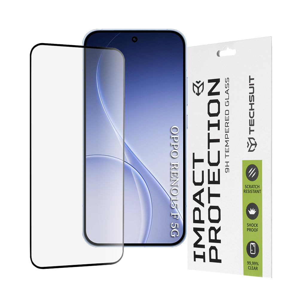 Techsuit - 111D Full Cover / Full Glue Glass - Oppo Reno15 F / Reno15 FS 5G - Black