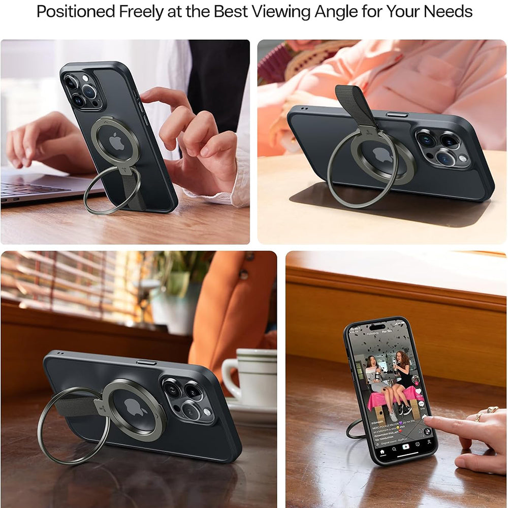 Torras Suport Torras Ostand Magnetic Ring, 360° Rotatable Stand, Phone Holder/Grip, Easy Attach, Negru – imagine 5