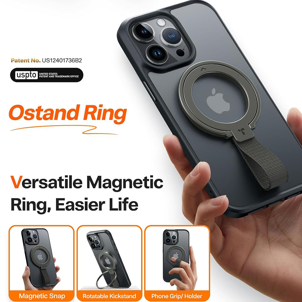 Torras Suport Torras Ostand Magnetic Ring, 360° Rotatable Stand, Phone Holder/Grip, Easy Attach, Bleumarin – imagine 2
