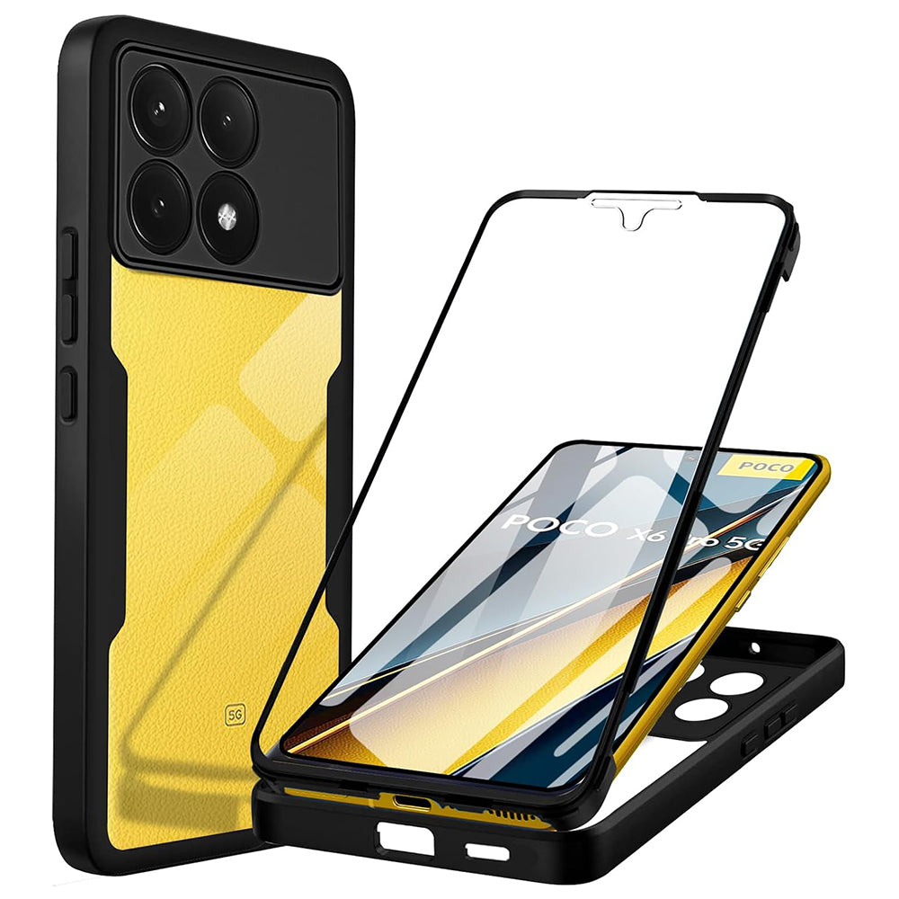 Techsuit - ColorVerse 360 Series + Screen Protector - Xiaomi Poco X6 Pro - Black