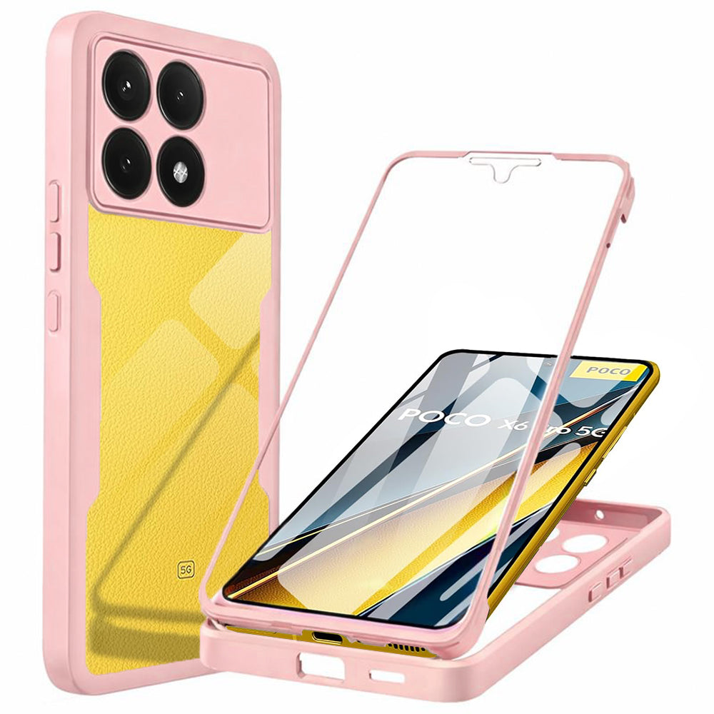 Techsuit - ColorVerse 360 Series + Screen Protector - Xiaomi Poco X6 Pro - Pink