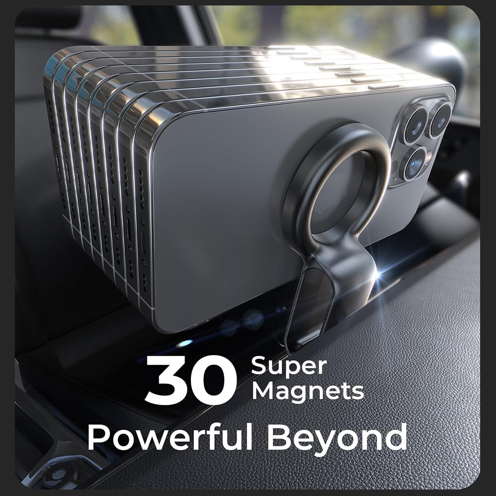 Lisen - Car Holder (YL0224050012) - Magnetic Grip, for Air Vent, Foldable, 360° Adjustable, Secure Fit - Black