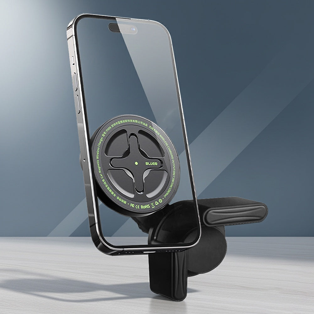 Blueo - Car Holder with Wireless Charging Ape Legend - for EV Car, Type-C, 15W, 360 Rotation - Black