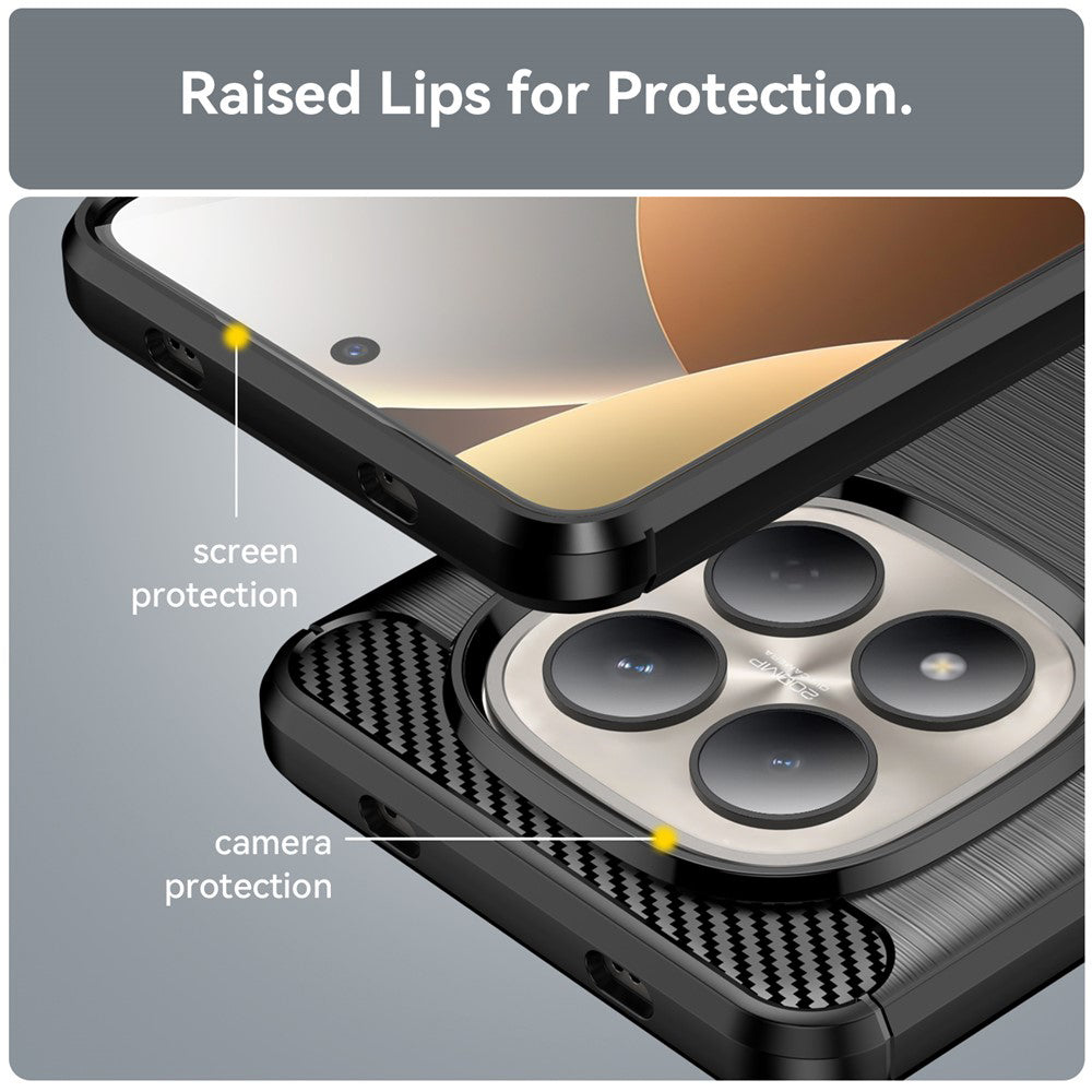 Techsuit - Carbon Silicone - Xiaomi Redmi Note 15 Pro 4G - Black