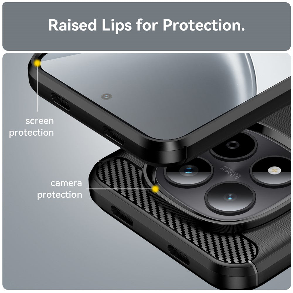 Techsuit - Carbon Silicone - Xiaomi Redmi Note 15 Pro 5G - Black