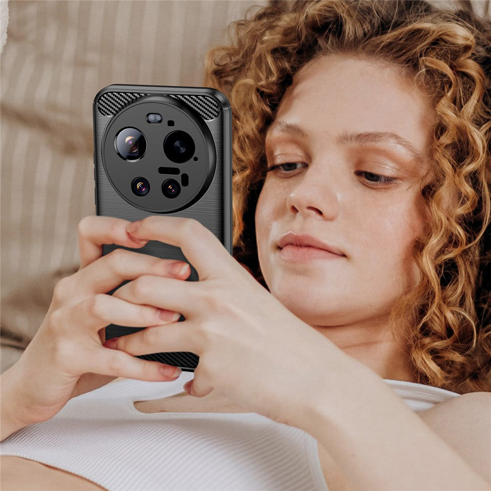 TechSuit Husa de protectie Techsuit Carbon Silicone compatibil cu Xiaomi 17 Ultra, Negru – imagine 6