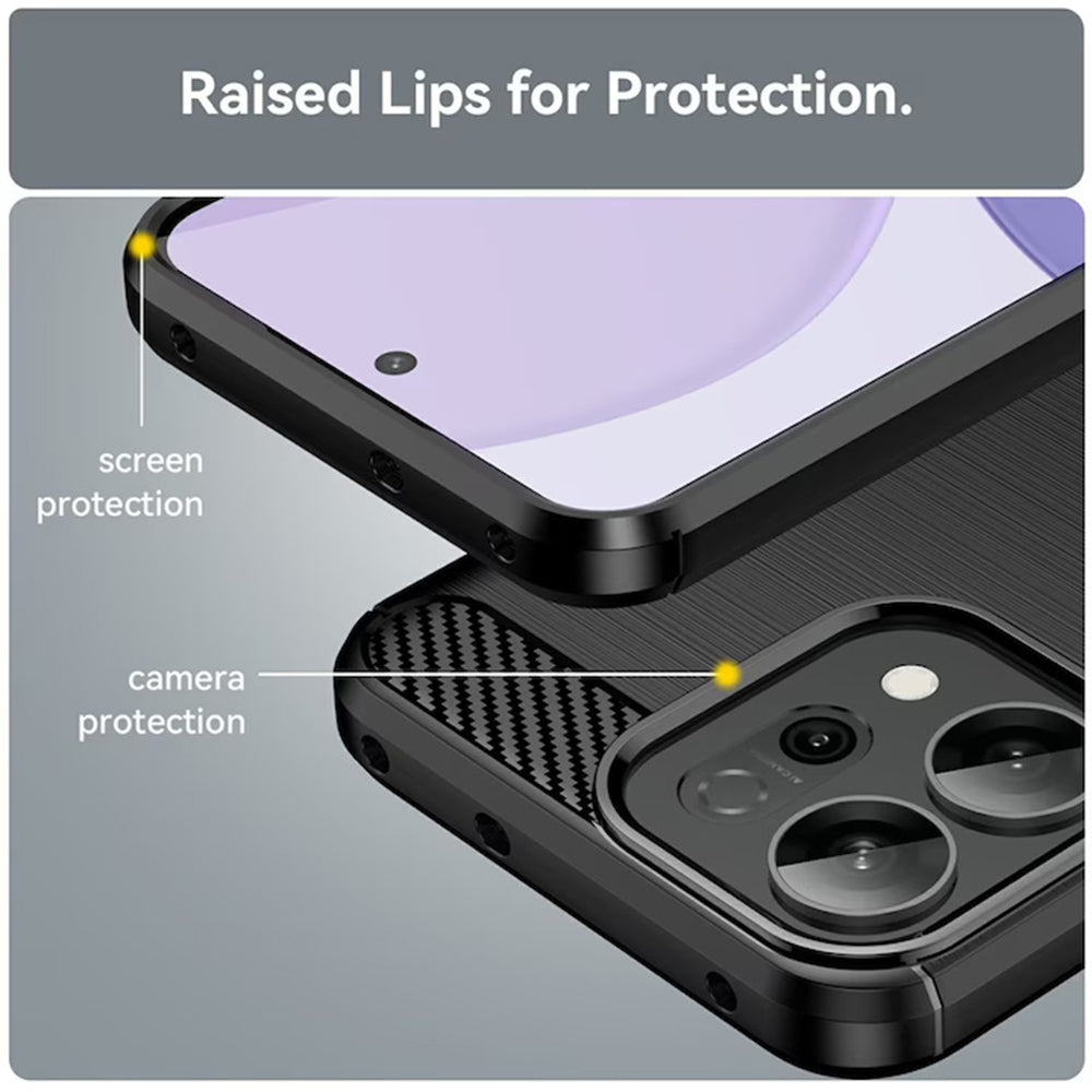Techsuit - Carbon Silicone - Oppo Reno15 F / Reno15 FS 5G - Black