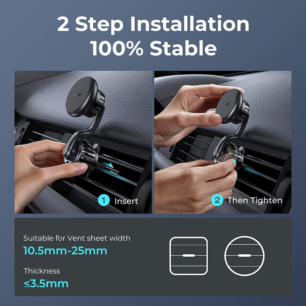 Lisen - Car Holder (YL0222060002) - MagSafe, for Air Vent, Universal, Multi-Angle Adjustment, Secure Fit, N52 Magnets - 