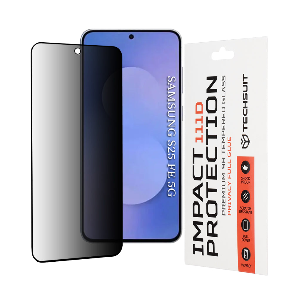 TechSuit Folie de protectie Techsuit 111D Privacy Full Glue compatibil cu Samsung Galaxy S25 FE, Negru