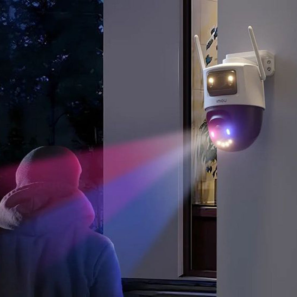 Imou - Outdoor Camera Cruiser Dual 2 PRO (IPC-S7XFP-8U0WED) - 4+4MP, AI IMOU SENSE, Wi-Fi 6, Dual IR, PT, Alarm, IP65 - 