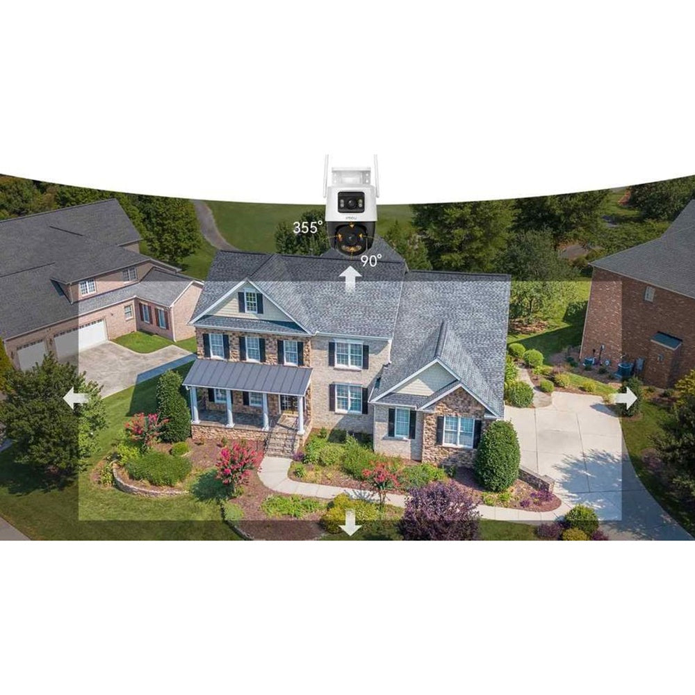 Imou - Outdoor Camera Cruiser Dual 2 PRO (IPC-S7XFP-8U0WED) - 4+4MP, AI IMOU SENSE, Wi-Fi 6, Dual IR, PT, Alarm, IP65 - 