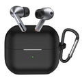 Techsuit - Silicone Case - for Samsung Galaxy Buds 3 / 3 Pro / 3 FE, Smooth Ultrathin Material - Black