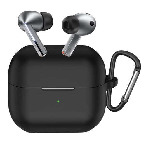 Techsuit - Silicone Case - for Samsung Galaxy Buds 3 / 3 Pro / 3 FE, Smooth Ultrathin Material - Black