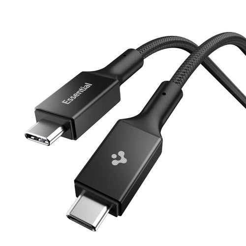 Spigen - Data Cable Essential EB10015CC (ACA10421) - Fast Charging, Type-C, 100W, 5Gbps, E-Marker Chip, 1.5m - Black