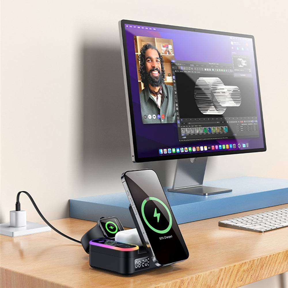 Incarcator Yesido (DS38), 8in1 Wireless, 65W, Fast Charging, Negru