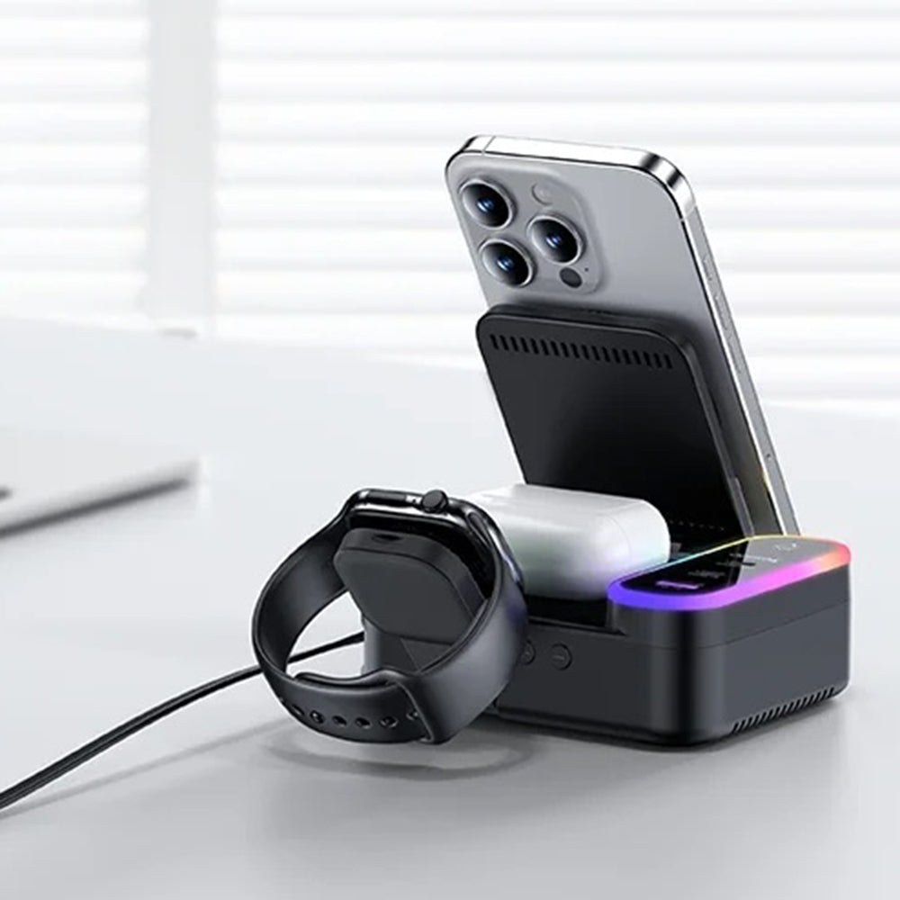 Incarcator Yesido (DS38), 8in1 Wireless, 65W, Fast Charging, Negru