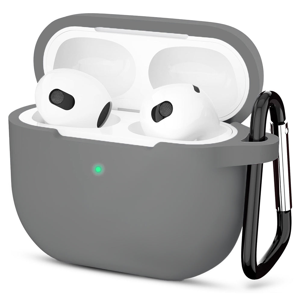 Techsuit - Silicone Case - for Apple AirPods 3, Smooth Ultrathin Material - Gray