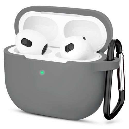 Techsuit - Silicone Case - for Apple AirPods 3, Smooth Ultrathin Material - Gray