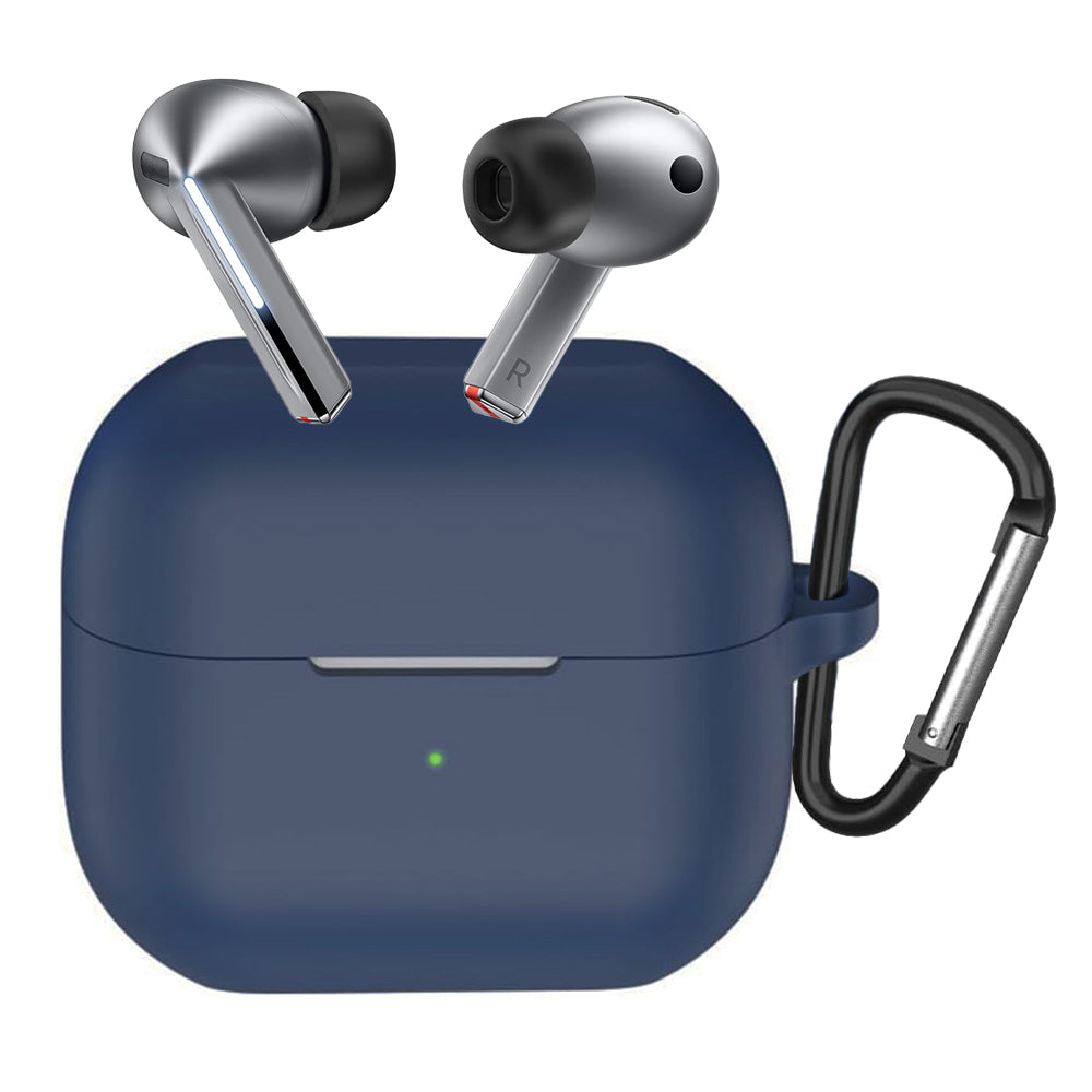 Techsuit - Silicone Case - for Samsung Galaxy Buds 3 / 3 Pro / 3 FE, Smooth Ultrathin Material - Navy Blue