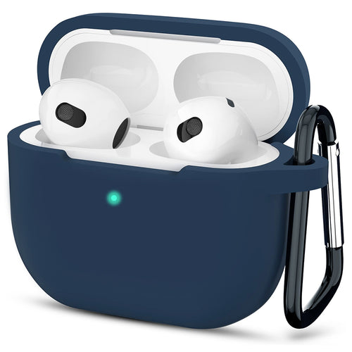 Techsuit - Silicone Case - for Apple AirPods 3, Smooth Ultrathin Material - Navy Blue